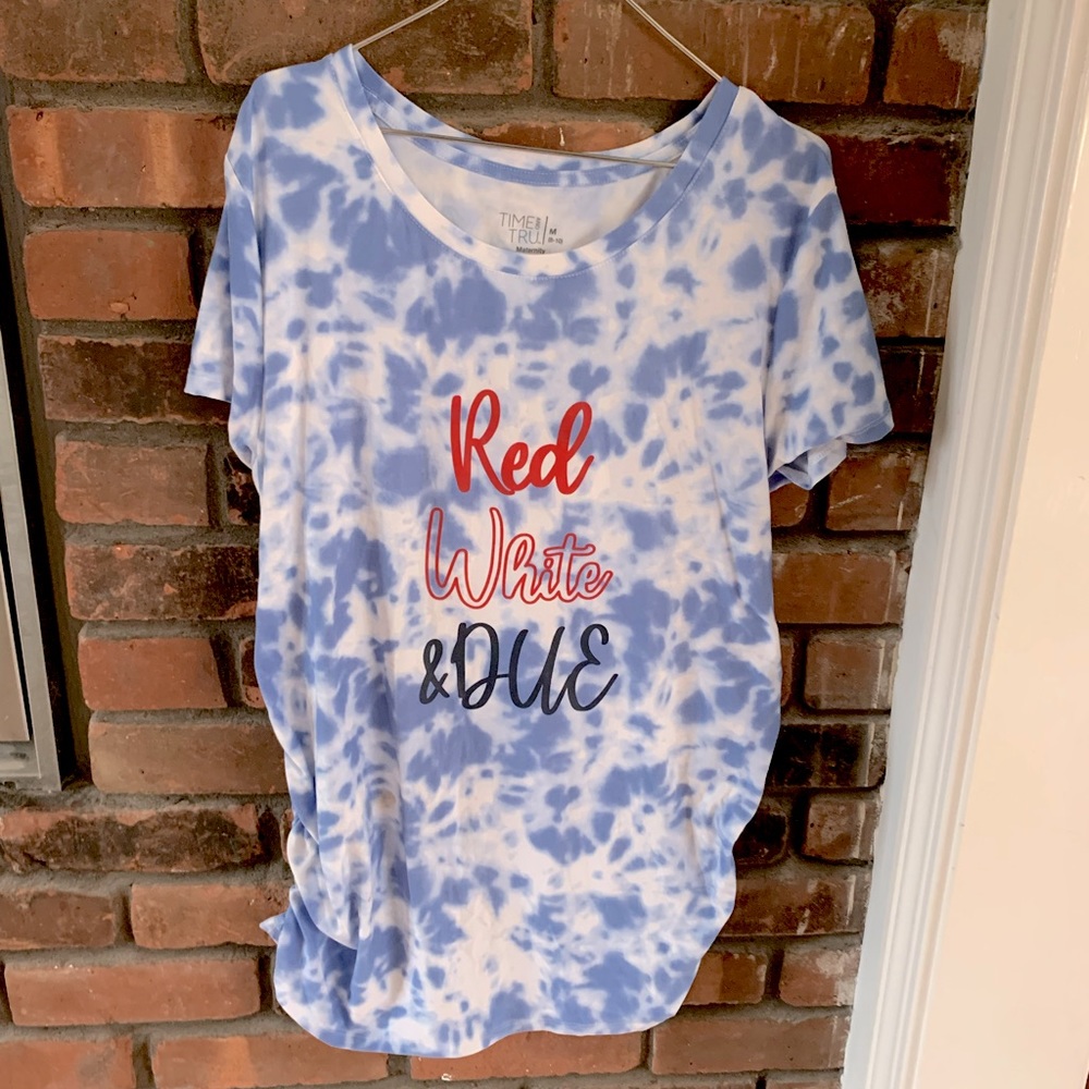 Red White & Due Maternity Shirt